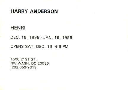 The back of the exhibition invitations contains information about the exhibition