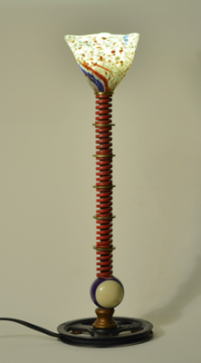 Harry Anderson lamp sculpture Six Springs created by the artist in 2023